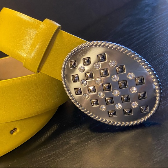 NWOT Glam Rhinestone buckle-GENUINE LEATHER-MADE IN USA. Perfect & Never worn. - Picture 3 of 8